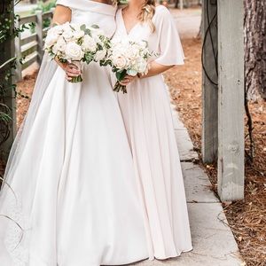 AZAZIE Pamela Bridesmaid dress, rose petal